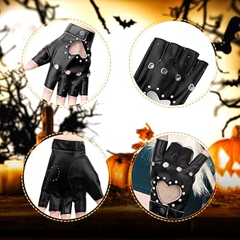 Amazon.com: KINBOM 1 Pair Half Finger Leather Gloves